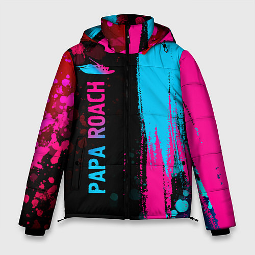 Мужская зимняя куртка Papa Roach Neon Gradient / 3D-Черный – фото 1