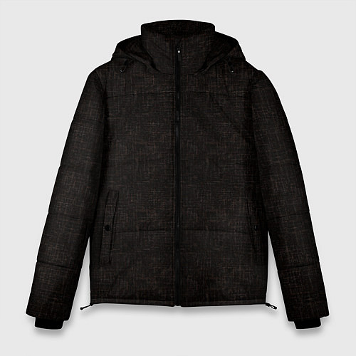 Мужская зимняя куртка Текстурированный угольно-черный / 3D-Светло-серый – фото 1
