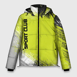 Куртка зимняя мужская Sports club gray green pattern, цвет: 3D-черный