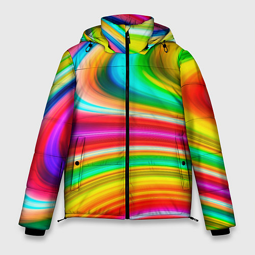 Мужская зимняя куртка Rainbow colors / 3D-Красный – фото 1