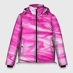 Куртка зимняя мужская Розовая мраморная текстура, цвет: 3D-красный