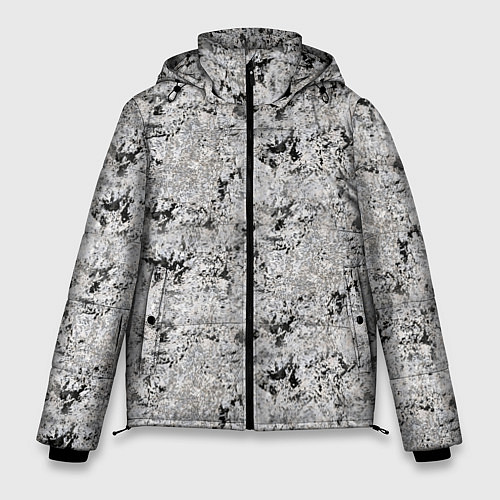 Мужская зимняя куртка Светло серый абстрактный / 3D-Черный – фото 1