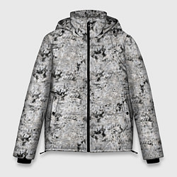 Куртка зимняя мужская Светло серый абстрактный, цвет: 3D-черный