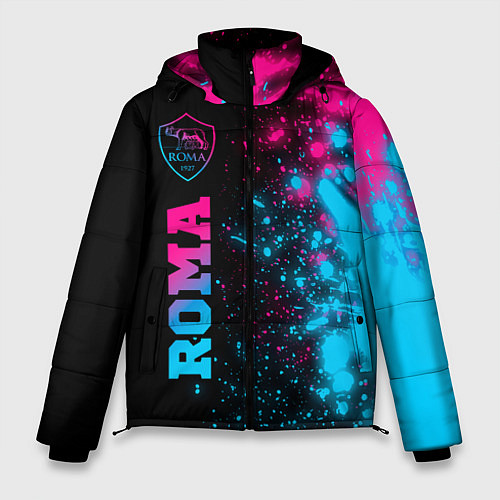Мужская зимняя куртка Roma - neon gradient: по-вертикали / 3D-Черный – фото 1