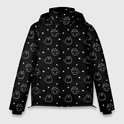 Куртка зимняя мужская Милые Пухлые Коты, цвет: 3D-черный