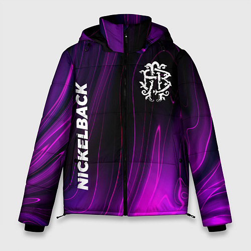 Мужская зимняя куртка Nickelback violet plasma / 3D-Черный – фото 1