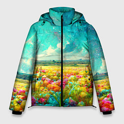Мужская зимняя куртка Бесконечное поле цветов
