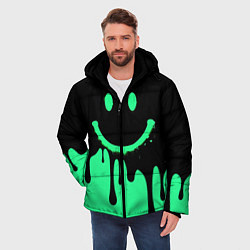 Куртка зимняя мужская Смайлик с подтеками, цвет: 3D-светло-серый — фото 2