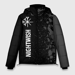 Куртка зимняя мужская Nightwish glitch на темном фоне: по-вертикали, цвет: 3D-черный