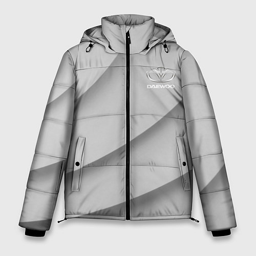 Мужская зимняя куртка Daewoo - серая абстракция / 3D-Черный – фото 1
