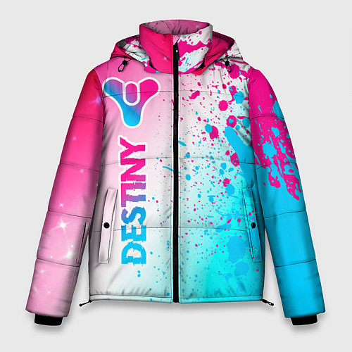 Мужская зимняя куртка Destiny neon gradient style: по-вертикали / 3D-Черный – фото 1