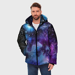 Куртка зимняя мужская Дым вселенной, цвет: 3D-светло-серый — фото 2