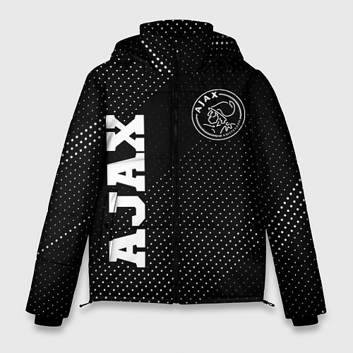 Мужская зимняя куртка Ajax sport на темном фоне: надпись, символ / 3D-Черный – фото 1