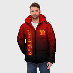 Куртка зимняя мужская Roblox светящийся логотип, цвет: 3D-светло-серый — фото 2
