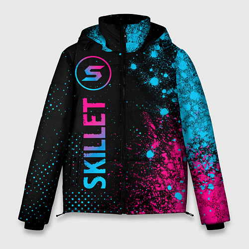 Мужская зимняя куртка Skillet - neon gradient: по-вертикали / 3D-Черный – фото 1