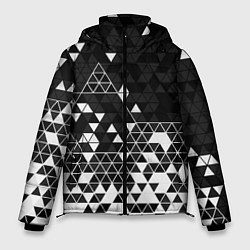Куртка зимняя мужская Геометрические грани, цвет: 3D-светло-серый