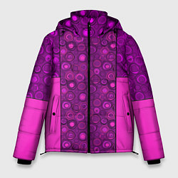 Куртка зимняя мужская Розовый комбинированный неоновый узор, цвет: 3D-светло-серый