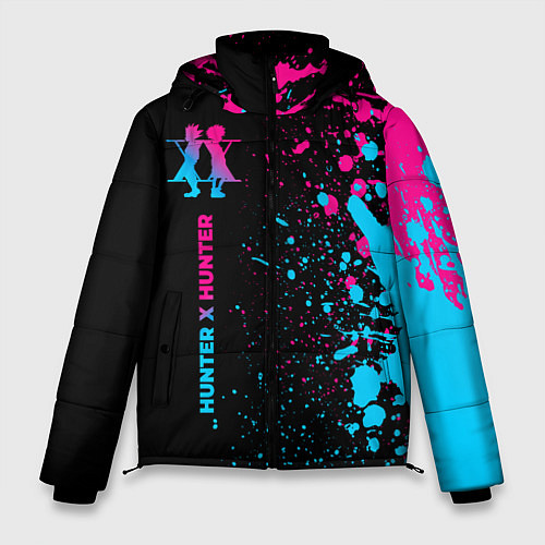 Мужская зимняя куртка Hunter x Hunter - neon gradient: по-вертикали / 3D-Черный – фото 1