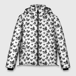Куртка зимняя мужская Череп без челюсти, цвет: 3D-черный