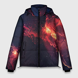 Куртка зимняя мужская Красивая космическая туманность, цвет: 3D-светло-серый
