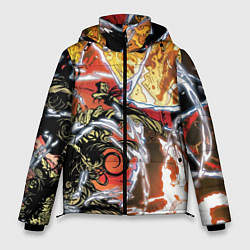 Куртка зимняя мужская Граффити - комикс, цвет: 3D-черный