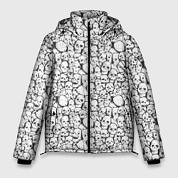 Куртка зимняя мужская Череп бесформенный, цвет: 3D-черный