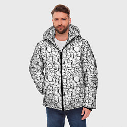 Куртка зимняя мужская Череп бесформенный, цвет: 3D-черный — фото 2