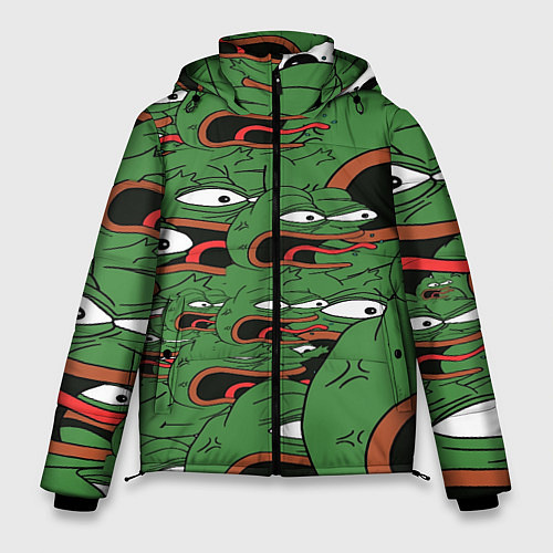 Мужская зимняя куртка Пепе лягушка / 3D-Черный – фото 1