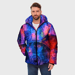 Куртка зимняя мужская Композиция из дисков, цвет: 3D-светло-серый — фото 2