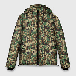 Куртка зимняя мужская Милитари круг, цвет: 3D-черный
