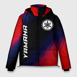 Куртка зимняя мужская Yamaha красный карбон, цвет: 3D-черный
