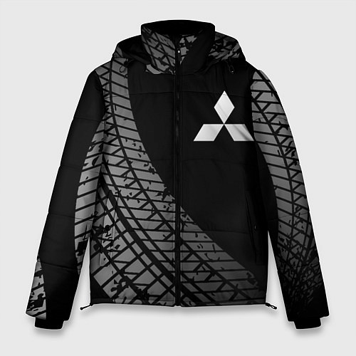 Мужская зимняя куртка Mitsubishi tire tracks / 3D-Черный – фото 1
