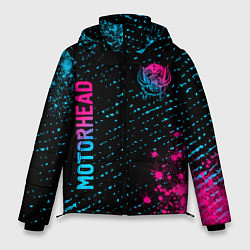 Мужская зимняя куртка Motorhead - neon gradient: надпись, символ
