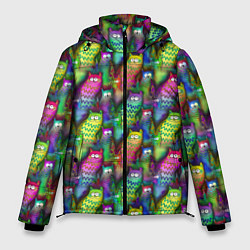 Куртка зимняя мужская Много котиков, цвет: 3D-черный