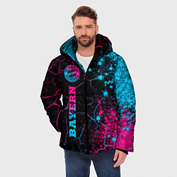 Куртка зимняя мужская Bayern - neon gradient: по-вертикали, цвет: 3D-черный — фото 2