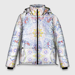 Куртка зимняя мужская Рисунок чернилами осень среди людей, цвет: 3D-светло-серый