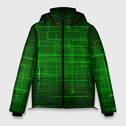 Куртка зимняя мужская Нейросеть - текстура, цвет: 3D-черный