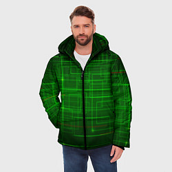 Куртка зимняя мужская Нейросеть - текстура, цвет: 3D-черный — фото 2