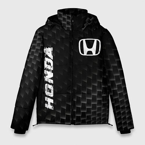 Мужская зимняя куртка Honda карбоновый фон / 3D-Черный – фото 1