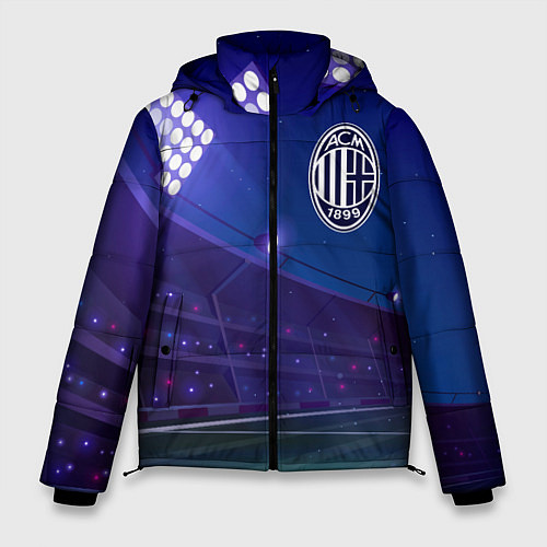 Мужская зимняя куртка AC Milan ночное поле / 3D-Черный – фото 1