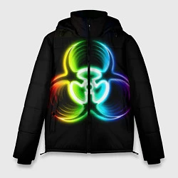 Куртка зимняя мужская Biohazard - неоновый знак, цвет: 3D-черный