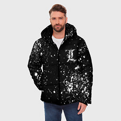 Куртка зимняя мужская Тетрадь смерти брызги, цвет: 3D-светло-серый — фото 2