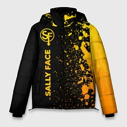 Куртка зимняя мужская Sally Face - gold gradient: по-вертикали, цвет: 3D-черный