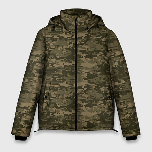 Мужская зимняя куртка Камуфляж AOR-1 мелкий / 3D-Черный – фото 1