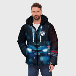 Куртка зимняя мужская Бэха на ночной дороге попала под ливень, цвет: 3D-черный — фото 2