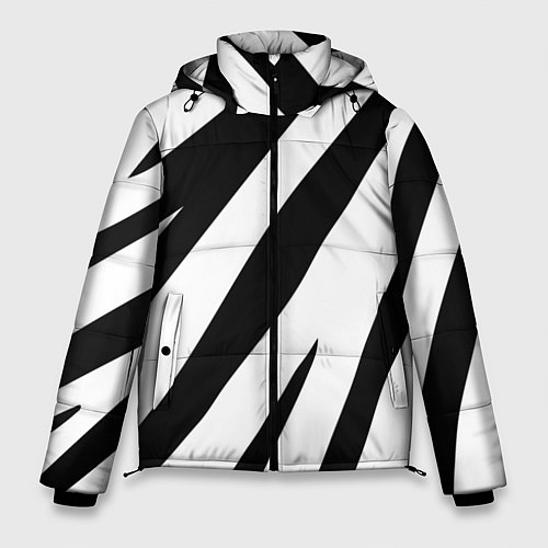 Мужская зимняя куртка Камуфляж зебры / 3D-Черный – фото 1