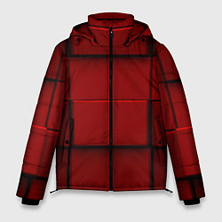 Мужская зимняя куртка Абстрактная красные кубики-стена
