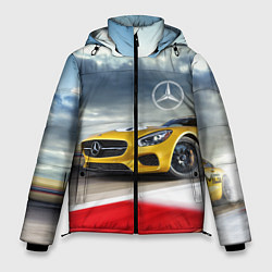 Мужская зимняя куртка Mercedes AMG V8 Biturbo на трассе