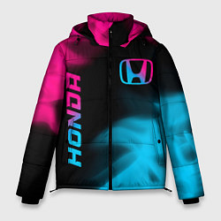 Мужская зимняя куртка Honda - neon gradient: надпись, символ