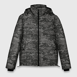 Куртка зимняя мужская Камуфляж AOR-2 серый пиксель, цвет: 3D-черный
